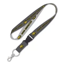 Wincraft Iowa Hawkeyes Charcoal Lanyard