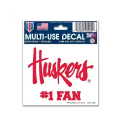 Wincraft Nebraska Cornhuskers #1 Fan 3"x4" Decal