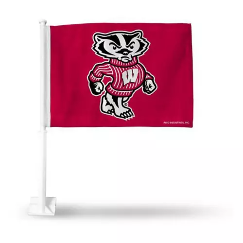 Rico Industries Rico Wisconsin Badgers Car Flag 1 Rico Industries Rico Wisconsin Badgers Car Flag
