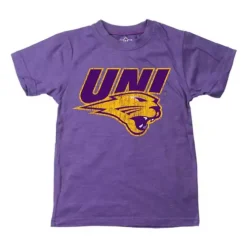 Wes And Willy Kids' Northern Iowa Panthers Basic Logo T-Shirt