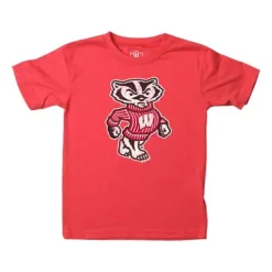 Wes And Willy Kids' Wisconsin Badgers Basic Logo T-Shirt