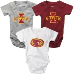 Wes And Willy Infant Iowa State Cyclones Hopper Onesie 3 Pack