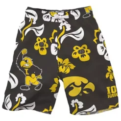Wes And Willy Kids' Iowa Hawkeyes Floral Volley Short