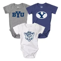 Wes And Willy Infant BYU Cougars Hopper 3 Pack Onesies