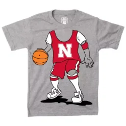 Wes And Willy Toddler Nebraska Cornhuskers Basketball Player T-Shirt