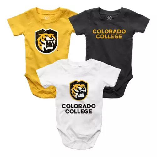 Wes And Willy Infant Colorado College Tigers Hopper 3 Pack Onesies 1 Wes And Willy Infant Colorado College Tigers Hopper 3 Pack Onesies