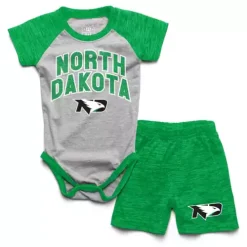 Wes And Willy Infant North Dakota Fighting Hawks Hiro Onesie/Short Set