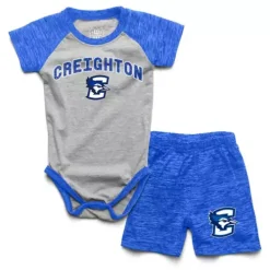 Wes And Willy Infant Creighton Bluejays Hiro Onesie/Short Set