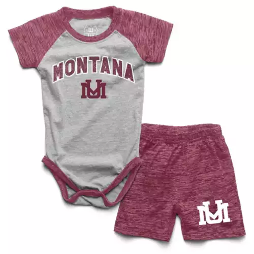 Wes And Willy Infant Montana Grizzlies Hiro Onesie/Short Set 1 Wes And Willy Infant Montana Grizzlies Hiro Onesie/Short Set