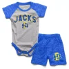 Wes And Willy Infant South Dakota State Jackrabbits Hiro Onesie/Short Set