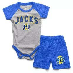 Wes And Willy Infant South Dakota State Jackrabbits Hiro Onesie/Short Set