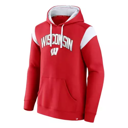 Fanatics Wisconsin Badgers Iconic Colorblock Hoodie 1 Fanatics Wisconsin Badgers Iconic Colorblock Hoodie