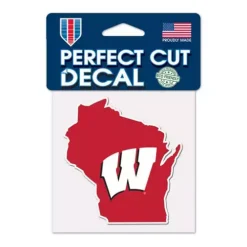 Wincraft Wisconsin Badgers Perfect Cut 4x4 Decal