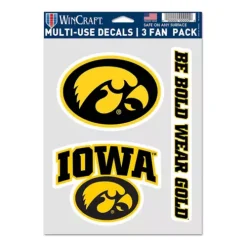 Wincraft Iowa Hawkeyes Fan 3pk Decal