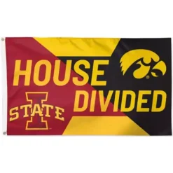 Wincraft Iowa State Cyclones And Iowa Hawkeyes 3'x5' Deluxe House Divided Flag