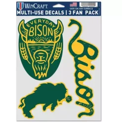 Wincraft North Dakota State Bison 3pk Everyday Bison Decals