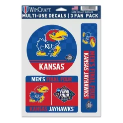 Wincraft Kansas Jayhawks 2022 Final Four 3pk Decals