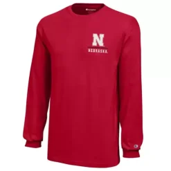 Champion Kids' Nebraska Cornhuskers Patch Long Sleeve Shirt