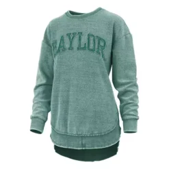 Pressbox Women's Baylor Bears Ponchoville Crewneck Sweatshirt