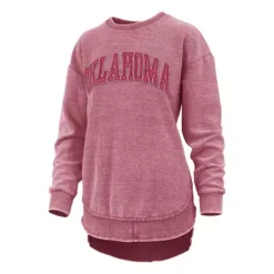 Pressbox Women's Oklahoma Sooners Ponchoville Crewneck Sweatshirt