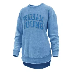 Pressbox Women's BYU Cougars Ponchoville Crewneck Sweatshirt