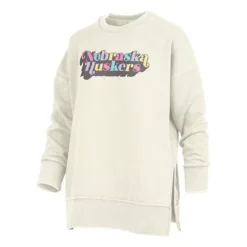 Pressbox Women's Nebraska Cornhuskers La Jolla Ivory Hoodie