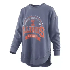 Pressbox Women's Illinois Fighting Illini Captain Crewneck Sweatshirt