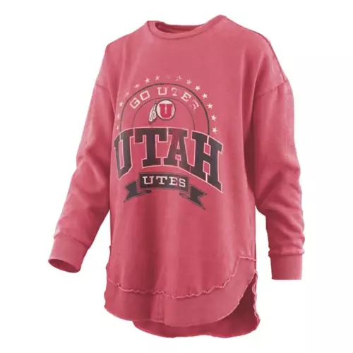 Pressbox Women's Utah Utes Captain Crewneck Sweatshirt 1 Pressbox Women's Utah Utes Captain Crewneck Sweatshirt