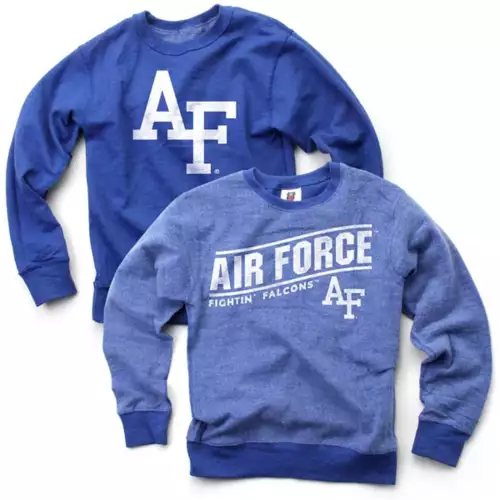 Wes And Willy Kids' Air Force Falcons Fuzz Crewneck 1 Wes And Willy Kids' Air Force Falcons Fuzz Crewneck