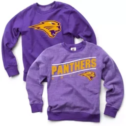 Wes And Willy Kids' Northern Iowa Panthers Reverse Fuzz Crewneck