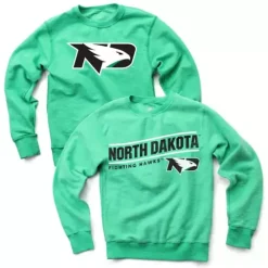 Wes And Willy Kids' North Dakota Fighting Hawks Fuzz Crewneck