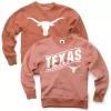 Wes And Willy Kids' Texas Longhorns Fuzz Crewneck