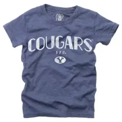 Wes And Willy Kids' BYU Cougars Basic School Logo T-Shirt