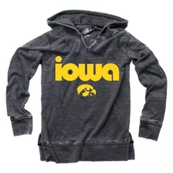Wes And Willy Girls' Iowa Hawkeyes Burnout Hoodie