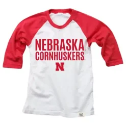 Wes And Willy Kids' Nebraska Cornhuskers Raglan T-Shirt