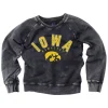 Wes And Willy Girls' Iowa Hawkeyes Washed Crewneck
