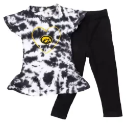Wes And Willy Baby Girls' Iowa Hawkeyes Hiro Short & Onesie Set