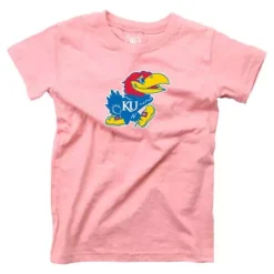 Wes And Willy Girls' Kansas Jayhawks Basic Logo T-Shirt