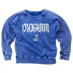Wes And Willy Girls' Creighton Bluejays Fade Crewneck