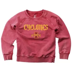 Wes And Willy Girls' Iowa State Cyclones Fade Crewneck