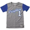 Wes And Willy Kids' Creighton Bluejays Henley Baseball T-Shirt
