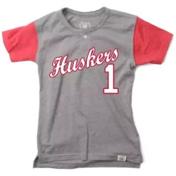 Wes And Willy Kids' Nebraska Cornhuskers Henley Baseball T-Shirt