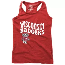 Wes And Willy Girls' Wisconsin Badgers Hippie Tank Top