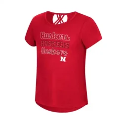 Colosseum Girls' Nebraska Cornhuskers Katie Strappy T-Shirt