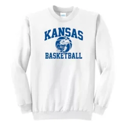 Range Kansas Jayhawks Arch Basketball Crewneck Sweatshirt