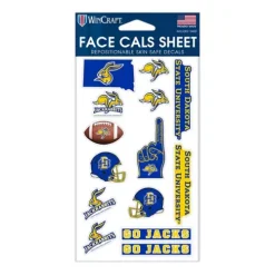 Wincraft South Dakota State Jackrabbits Face Tattoo Sheet