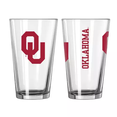 Logo Brands Oklahoma Sooners Gameday 16oz Y21 Glass 1 Logo Brands Oklahoma Sooners Gameday 16oz Y21 Glass