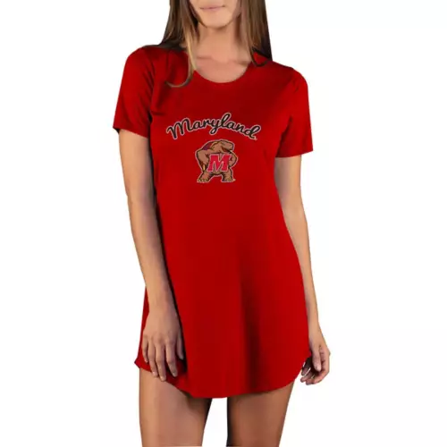 Concepts Sport Women's Maryland Terrapins Marathon Nightshirt 1 Concepts Sport Women's Maryland Terrapins Marathon Nightshirt