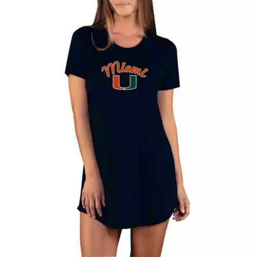 Concepts Sport Women's Miami Hurricanes Marathon Nightshirt 1 Concepts Sport Women's Miami Hurricanes Marathon Nightshirt