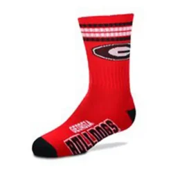 For Bare Feet Kids' Georgia Bulldogs 4 Stripe Deuce Socks